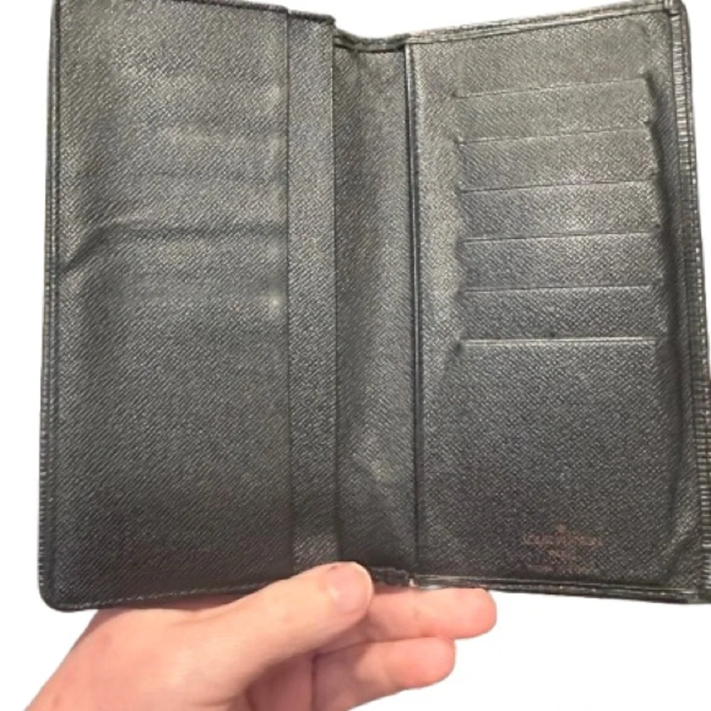 Louis Vuitton Black Epi Porte-Feuille Brazza Leather Bifold Wallet